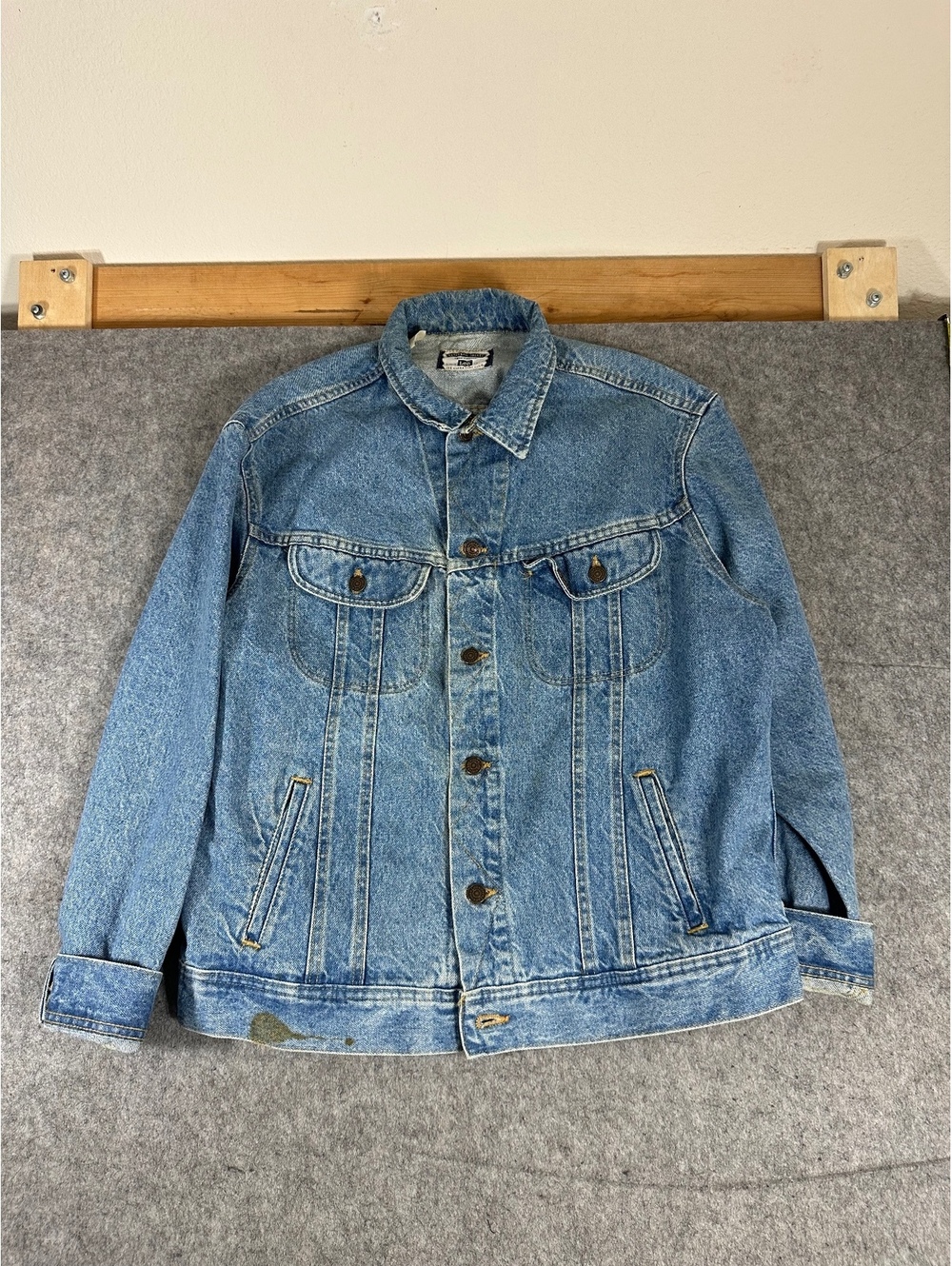 Vintage Summerfest Lee Riders light wash denim jacket Mens Large